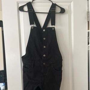 Black Denim Overalls